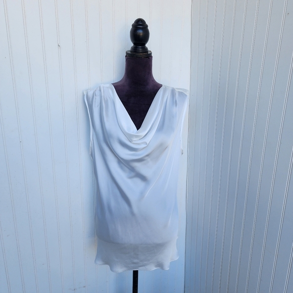 Nue Options Casual Top Pullover White Stretch Back Womens Swing Neck XL - Picture 1 of 11